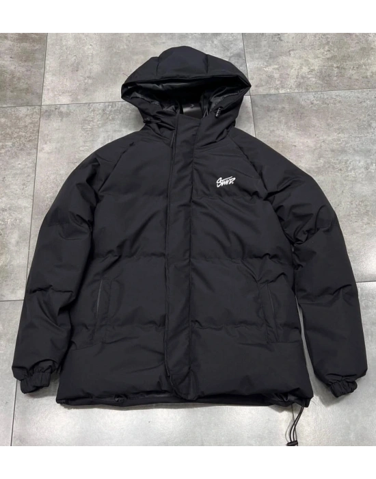 SWD KAPİŞONLU ŞİŞME MONT -SİYAH