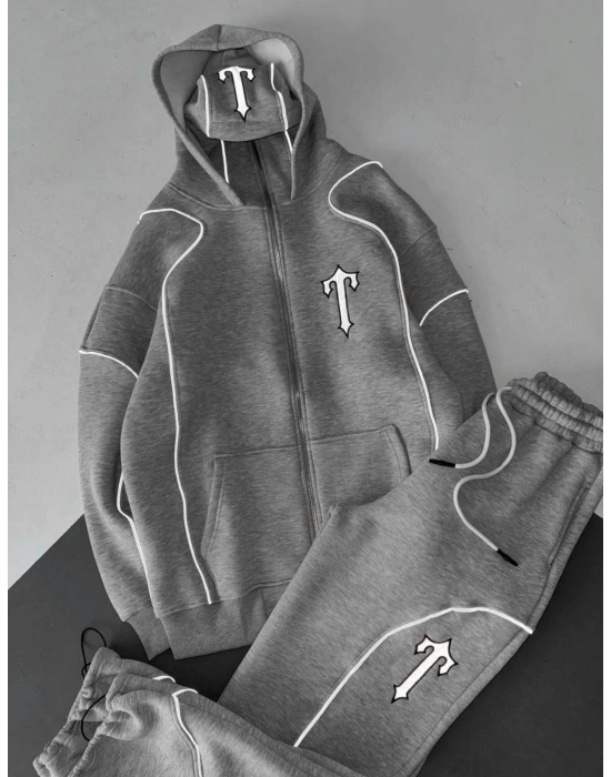 T STAR OVERSİZE EŞOFMAN TAKIMI - GRİ