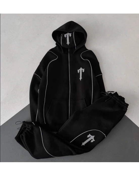 T STAR OVERSİZE EŞOFMAN TAKIMI - SİYAH