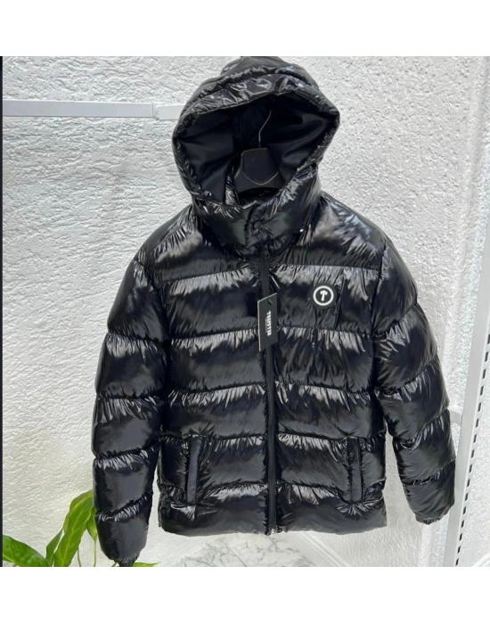 T STAR PARLAK ŞİŞME MONT -SİYAH