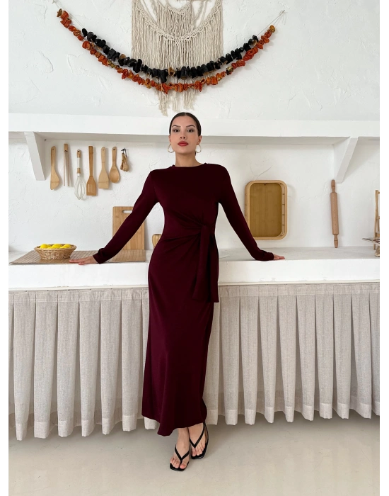 Yandan Kuşaklı Elbise