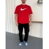 NKE AIR BASKI DETAY OVERSİZE TSHIRT -KIRMIZI