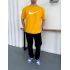 NKE AIR BASKI DETAY OVERSİZE TSHIRT -SARI