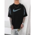 NKE NAKIŞ DETAY OVERSİZE TSHİRT -SİYAH