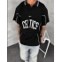 CELTİC BİYELİ POLO YAKA OVERSİZE TSHİRT -SİYAH