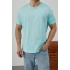 Basic Kollar Dar Kesim Tshirt - Mint Yeşili