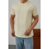 Basic Kollar Dar Kesim Kumaş Tshirt - Sarı