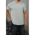 Basic Kollar Dar Kesim Tshirt - Gri