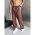 NKE YIKAMALI NAKIŞ 2 İPLİK BAGGY EŞOFMAN - KAHVERENGİ