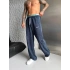 NKE YIKAMALI NAKIŞ 2 İPLİK BAGGY EŞOFMAN - LACİVERT