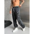 NKE YIKAMALI NAKIŞ 2 İPLİK BAGGY EŞOFMAN - SİYAH