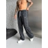 POLO YIKAMALI NAKIŞ 2 İPLİK BAGGY EŞOFMAN - SİYAH