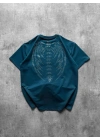 TAŞLI OVERSİZE TSHİRT -TURKUAZ
