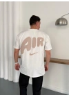 NKE AIR BASKI DETAY OVERSİZE TSHIRT -BEYAZ