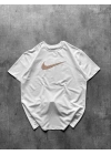 NKE AIR BASKI DETAY OVERSİZE TSHIRT -BEYAZ