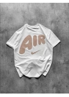 NKE AIR BASKI DETAY OVERSİZE TSHIRT -BEYAZ