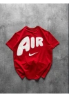 NKE AIR BASKI DETAY OVERSİZE TSHIRT -KIRMIZI