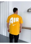 NKE AIR BASKI DETAY OVERSİZE TSHIRT -SARI