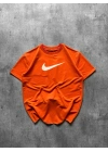 NKE AIR BASKI DETAY OVERSİZE TSHIRT -TURUNCU