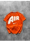 NKE AIR BASKI DETAY OVERSİZE TSHIRT -TURUNCU