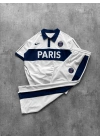 PSG OVERSİZE POLO YAKA EŞOFMAN TAKIM -BEYAZ