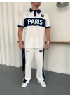 PSG OVERSİZE POLO YAKA EŞOFMAN TAKIM -BEYAZ