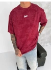 YIKAMALI SWD OVERSİZE TSHİRT -KIRMIZI