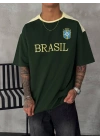 BRASİL NAKIŞ DETAY OVERSİZE TSHİRT