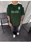 BRASİL NAKIŞ DETAY OVERSİZE TSHİRT