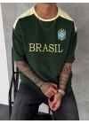 BRASİL NAKIŞ DETAY OVERSİZE TSHİRT