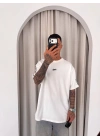 STWD NAKIŞ DETAY OVERSİZE TSHİRT -BEYAZ