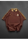 MADRİD NAKIŞ DETAY POLO YAKA OVERSİZE TSHİRT