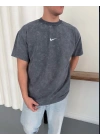 YIKAMALI NKE OVERSİZE TSHİRT -GRİ
