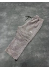 SWD YIKAMALI NAKIŞ 2 İPLİK BAGGY EŞOFMAN -GRİ