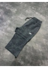 SWD YIKAMALI NAKIŞ 2 İPLİK BAGGY EŞOFMAN -KOYU GRİ