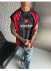 TÜRKİYE YIKAMALI ATLET - SİYAH