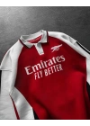 Arsenal Sweat 3 iplik kumaş oversize - kırmızı