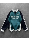Arsenal Sweat 3 iplik kumaş oversize - yeşil