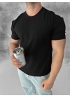 BASİC KOLLAR DAR KESİM TSHİRT - SİYAH