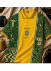 BRASİL DİJİTAL BASKI POLO YAKA OVERSİZE T-SHİRT