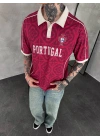 PORTUGAL POLO YAKA OVERSİZE T-SHİRT