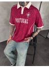 PORTUGAL POLO YAKA OVERSİZE T-SHİRT