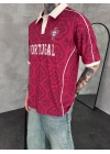 PORTUGAL POLO YAKA OVERSİZE T-SHİRT