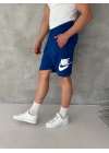 NKE BASKI DETAY 2 İPLİK ŞORT - MAVİ