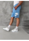 NKE BASKI DETAY 2 İPLİK ŞORT - BEBE MAVİ