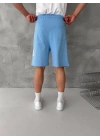 NKE BASKI DETAY 2 İPLİK ŞORT - BEBE MAVİ