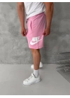 NKE BASKI DETAY 2 İPLİK ŞORT - PEMBE