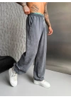 NKE YIKAMALI NAKIŞ 2 İPLİK BAGGY EŞOFMAN - FÜME