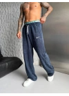 NKE YIKAMALI NAKIŞ 2 İPLİK BAGGY EŞOFMAN - LACİVERT