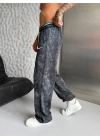 NKE YIKAMALI NAKIŞ 2 İPLİK BAGGY EŞOFMAN - SİYAH